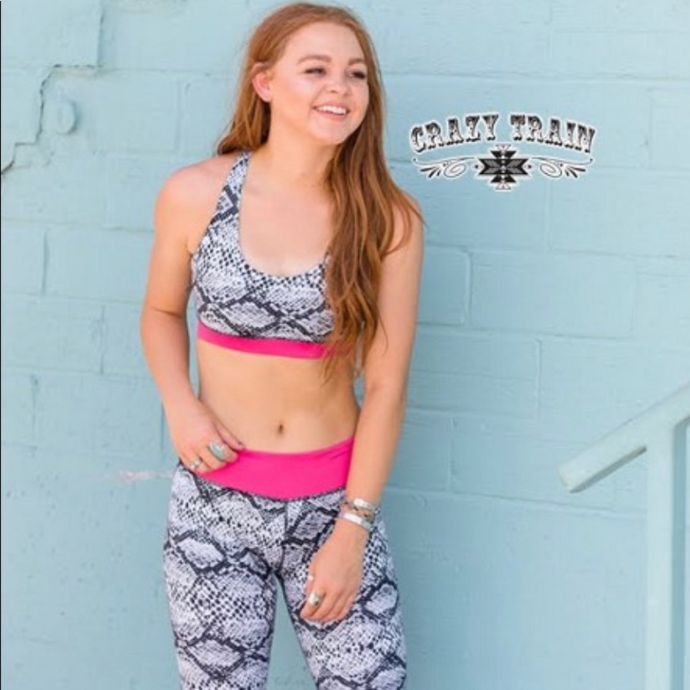 🐍CRAZY TRAIN PYTHON SPORTS BRA ONLY!!🐍